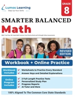 Sbac Test Prep: 8th Grade Math Common Core Practice Book and Full-Length Online Assessments: Smarter Balanced Study Guide with Performance Task (PT) and Computer Adaptive Testing (Cat) 1940484863 Book Cover