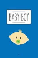 BABY BOY, NOTES: Notes, notebook, 120 pages, baby boy, baby girl, gift, baby party, mom, dad, points, birth (German Edition) 1696754518 Book Cover