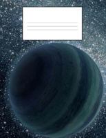 Space Composition Notebook: 7.4" by 9.7" College Ruled 140 Pages (70 Sheets) Outer Spaced Themed Design #5 1723247367 Book Cover