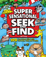 Super Sensational Seek and Find: 100 Fun Scenes Filled with Cartoons, Toys, and Comics (Happy Fox Books) Hidden Picture Puzzle Book with 1,000 Objects to Find in Cartoon Scenes for Kids Ages 6+ 1641245034 Book Cover