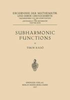 Subharmonic Functions 3662342057 Book Cover