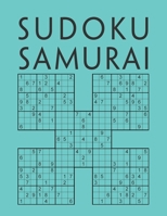 Sudoku Samurai: Edición de 200 diferentes Sudokus Samurai para adultos Juego de lógica Libro de pasatiempos para adultos Con solucione B08928L8C1 Book Cover