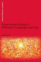 Experimental Research Methods in Language Learning 1441125876 Book Cover
