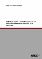 Die Bedeutung der Ladenöffnungszeiten aus einzel- und gesamtwirtschaftlicher Sicht 3640420748 Book Cover