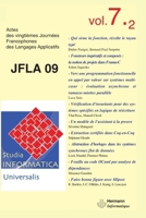 Studia Informatica Universalis n°7-2 JFLA 2009: Actes des vingtièmes Journées francophones des langages applicatifs (HR.HORS COLLEC.) (French Edition) 2705669175 Book Cover