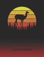 Monthly Planner: Llama | 2 Year Planning for Jan 2020 to Dec 2021 | Retro Vintage Sunset Cover | January 20 - December 21 | Planning Organizer Writing ... | Plan Days, Set Goals & Get Stuff Done 1692647326 Book Cover