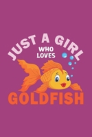 Just A Girl Who Loves Goldfish: Funny Gift For Goldfish Lovers And Everyone Who Love Fishes - Notebook, Planner Or Journal For Writing About Goldfish Or Fishes Size 6 x 9 110 Lined Pages...Diary To Wr 1676267875 Book Cover