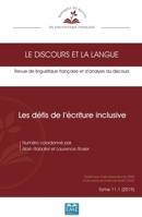 Les défis de l'écriture inclusive: 11.1 - 2019 (Le Discours Et La Langue) (French Edition) 2806636957 Book Cover