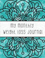 My Monthly Weight Loss Journal: Four Month Exercise, Goals, & Habit Tracker for Women; Weekly & Monthly Goals & Progress; Before & After Photo Space; Month Calendar; Meals & Groceries Log; Mandala Sty 1725939010 Book Cover