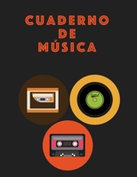 Cuaderno De Musica: Músicos Composición Libro Instrumento Manuscrito Personal Papel Piano Guitarra Estándar 13 Bastón Cuaderno grande / Diario Regalo ... Tapa blanda, Acabado mate (Spanish Edition) B083XX465F Book Cover