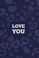 Love You Notebook, Blank Write-in Journal, Dotted Lines, Wide Ruled, Medium (A5) 6 x 9 In (Blue) 1714382788 Book Cover