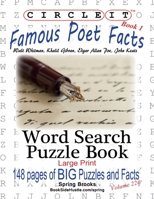 Circle It, Famous Poet Facts, Book 1, Word Search, Puzzle Book 1950961087 Book Cover