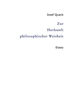Zur Herkunft philosophischer Weisheit: Essay (German Edition) 3384843770 Book Cover