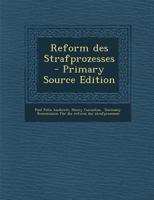 Reform Des Strafprozesses 1161122680 Book Cover