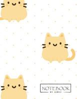 Notebook: Orange Cat Seamless on white cover and Lined pages, Extra large (8.5 x 11) inches, 110 pages, White paper 1724575961 Book Cover