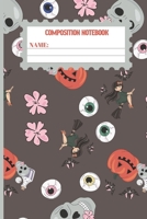 Composition Notebook: Halloween gifts for women, men, kids, adults and girls: cute & elegant Congo Brown Skulls college ruled lined paper to write in. 169111099X Book Cover