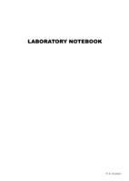 Laboratory Notebook 1312901985 Book Cover