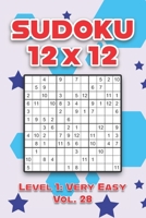 Sudoku 12 x 12 Level 1: Very Easy Vol. 28: Play Sudoku 12x12 Twelve Grid With Solutions Easy Level Volumes 1-40 Sudoku Cross Sums Variation Travel ... Challenge All Ages Kids to Adult Gifts B08R6RBCSX Book Cover