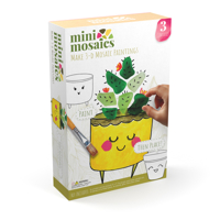 Mini Mosaics Happy Houseplants: Paint and Decorate Canvas Boards with Tumbled Glass?DIY Mixed-Media Craft Gift for Ages 6 and Up 0764371851 Book Cover