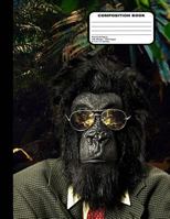 Gorilla in Glasses & Suit Composition Notebook Dot Grid Paper - 200 Pages / 100 Sheets, 8-1/2" x 11” 1975855280 Book Cover