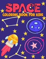 Space Coloring Book For Kids: Kids Colouring Book with Cute Funny Beautiful Space Designs B08KFWM7C6 Book Cover
