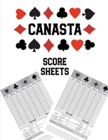 Canasta Score Sheets: Scorebook For Canasta Card Game Record Sheet Book 1677752866 Book Cover