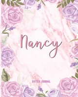 Nancy Dotted Journal: Custom Name Notebook/Journal Personal Diary Dot Grid Bullet Keepsake Writing Journal Diary Paper Gift For Teachers, Granddaughters And Friends Birthday Christmas Gift Watercolor  1708144110 Book Cover