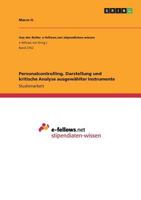 Personalcontrolling. Darstellung und kritische Analyse ausgewählter Instrumente 3668718571 Book Cover