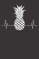Notebook: College Ruled 6x9 120 Pages Ananas Summer Beach Aloha Beaches Hawaiian Vegan Heartbeat 1081980222 Book Cover