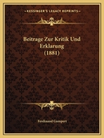 Beitrage Zur Kritik Und Erklarung (1881) 1166695778 Book Cover