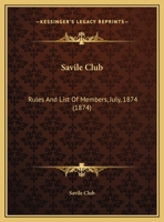 Rules and List of Members. July, 1874 1024772608 Book Cover