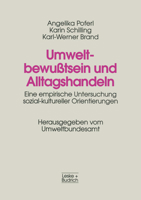 Umweltbewusstsein Und Alltagshandeln: Eine Empirische Untersuchung Sozial-Kultureller Orientierungen B00JVWAO0O Book Cover