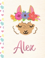 Alex: 2020. Personalized Weekly Llama Planner For Girls. 8.5x11 Week Per Page 2020 Planner/Diary With Pink Name 1671265793 Book Cover