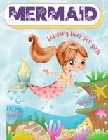 Mermaid coloring book for girls: 40 pretty and unique coloring pages with ocean sea life for kids ages 4-8 B092L1K1K2 Book Cover