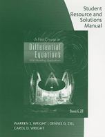 Student Solutions Manual for Zill's First Course in Differential Equations with Modeling Applications 0495385662 Book Cover