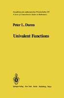Univalent Functions 0387907955 Book Cover