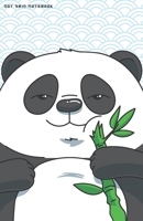 DOT GRID NOTEBOOK: Funny Hungry Panda Bear with Bamboo Dotted Journal and Planner, Pretty Dot Notebook and Organizer for Unique and Creative ... Drawings, Habit, Tasks or Expenses Tracking 1672089352 Book Cover