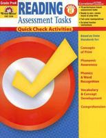 Reading Assessments Tasks Grade PreK- Quick Check Activities 1596731370 Book Cover
