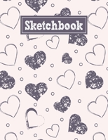 Sketchbook: 8.5 x 11 Notebook for Creative Drawing and Sketching Activities with Grunge Hearts Themed Cover Design 1710437723 Book Cover