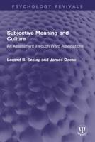 Subjective Meaning and Culture 1032746475 Book Cover