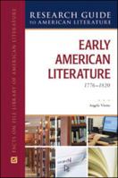 Early American Literature, 1776-1820 0816078629 Book Cover