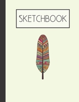 Sketchbook: Round Zentangle Leaf 200 Page Sketchbook: Artist Edition (8.5x11) 1673319424 Book Cover