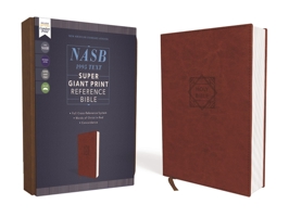 NASB, Super Giant Print Reference Bible, Leathersoft, Brown, Red Letter Edition, 1995 Text, Comfort Print 0310451043 Book Cover
