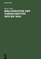 Bibliographie Der Tamschriften 1933-1945 3598112246 Book Cover