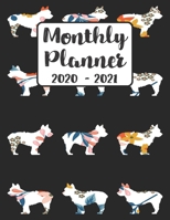 Monthly Planner 2020-2021: Floral Yorkshire Terrier Dog | Two Year Calendar Organizer Agenda with Notes, Address, Password, & Dot Grid Pages (8.5 x 11 ... Planner January 2020 - December 2021 Dogs) 1692271040 Book Cover