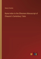 Ryme-Index to the Ellesmere Manuscript of Chaucer's Canterbury Tales 0469721235 Book Cover
