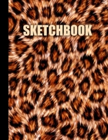 Sketchbook: Leopard Cover Design - White Paper - 120 Blank Unlined Pages - 8.5" X 11" - Matte Finished Soft Cover 1703998278 Book Cover