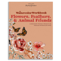 Watercolor Workbook: Florals, Feathers, and Woodland Friends: 25 Beginner-Friendly Projects on Premium Watercolor Paper 1950968898 Book Cover