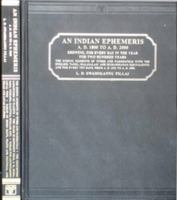 Indian Ephemeris: A.D. 1800 to A.D. 2000 812060251X Book Cover