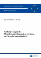 Artikel 2 Europaeische Menschenrechtskonvention Im Lichte Der Terrorismusbekaempfung 3631665083 Book Cover